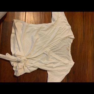 Wrap knitted tie shirt